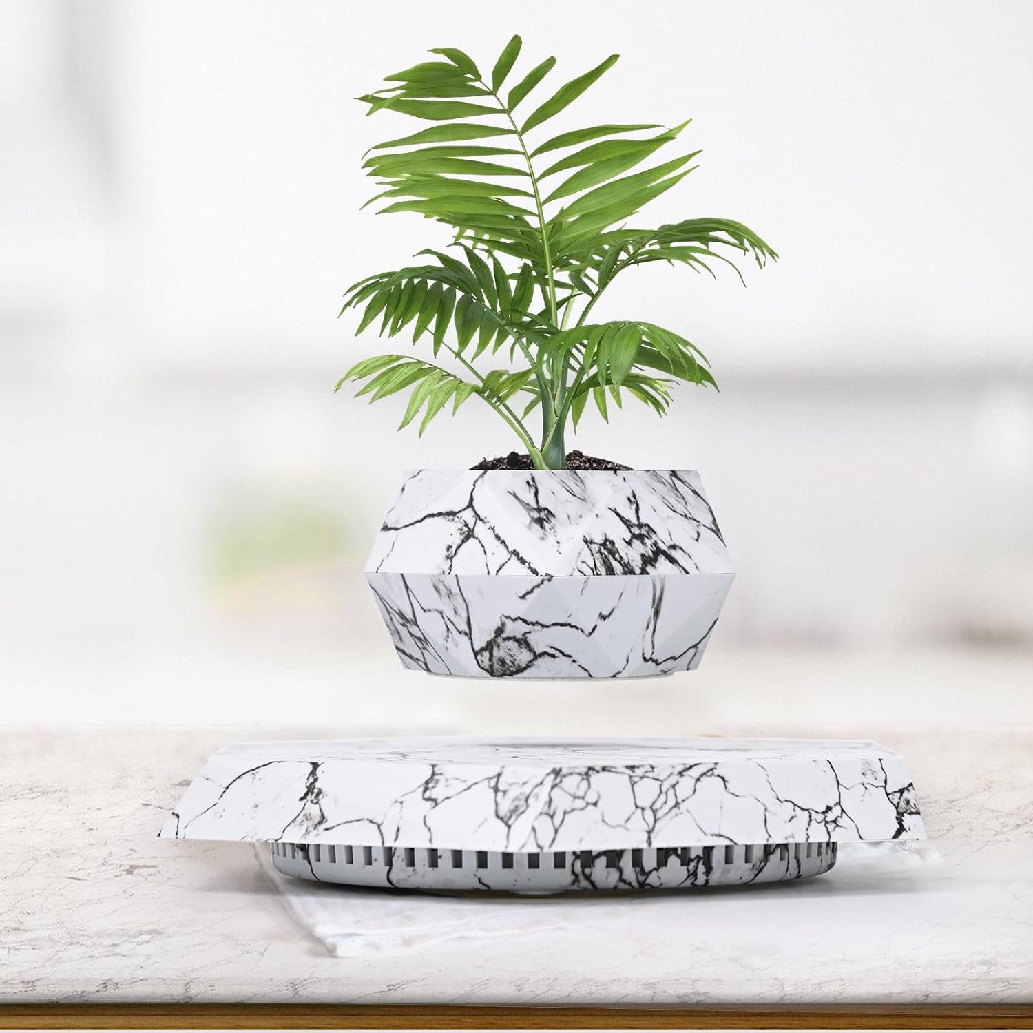 Floating Marble Plant Pot